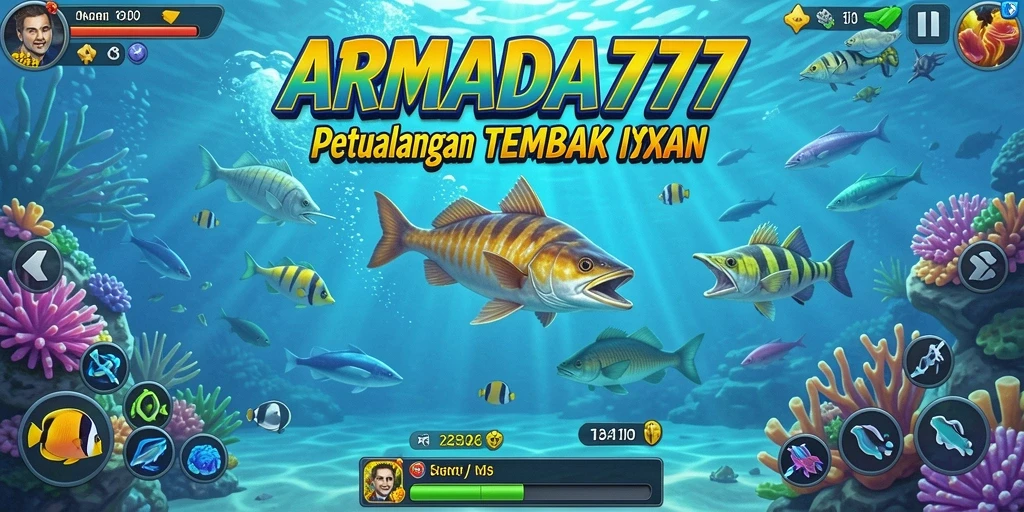Tampilan gameplay menegangkan saat menangkap ikan di ARMADA777.