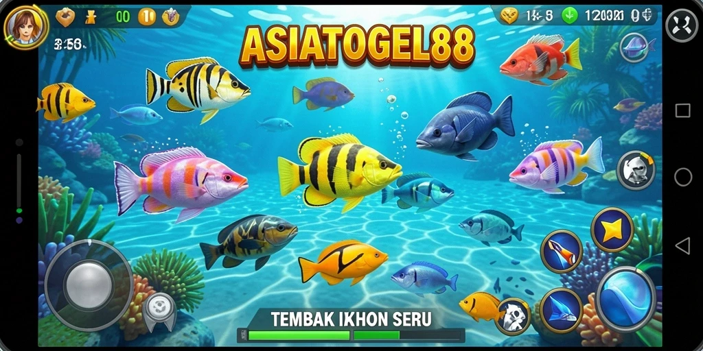 Tampilan menarik dari gameplay Tembak Ikan ASIATOGEL88.