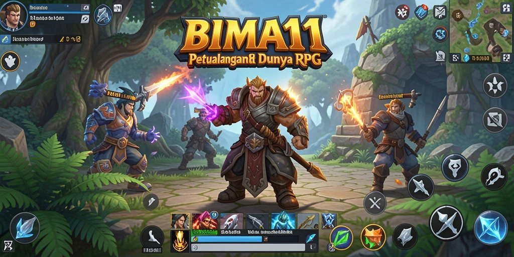 Tampilan menarik dari gameplay RPG yang seru di BIMA11.
