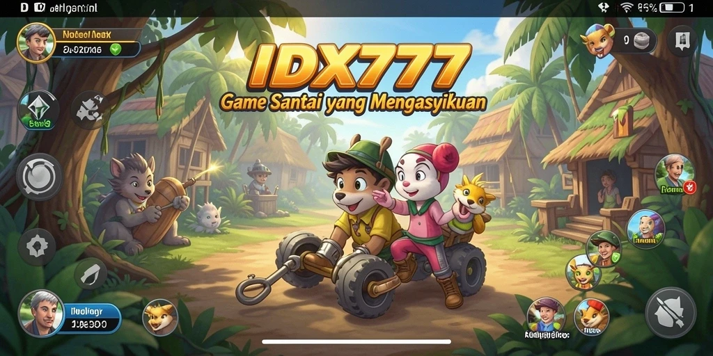 Screenshot utama IDX777 menampilkan gameplay yang seru dan menggembirakan.