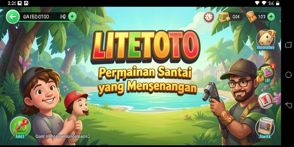 Screenshot menampilkan gameplay santai LITETOTO yang penuh warna.