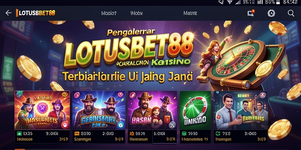 Tampilan screenshot utama LOTUSBET88 yang menunjukkan keseruan bermain Kasino.