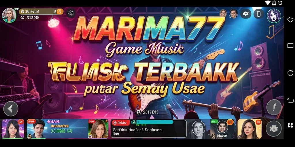 Tampilan antarmuka <strong>MARIMA77</strong> dengan gameplay musik yang menarik.