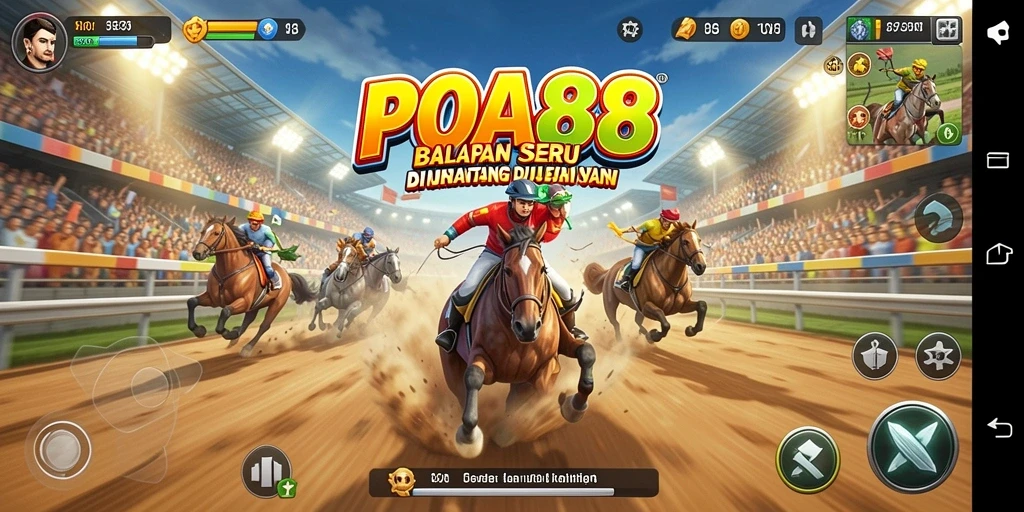 Screenshot aksi seru balapan di POA88.